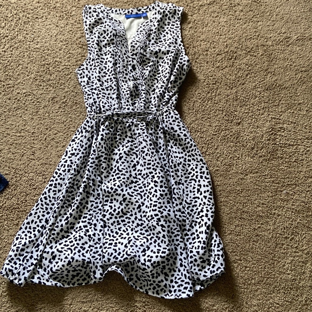Black and white leopard print dress